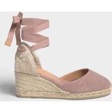 Rosa Espadriller Castañer Carina Canvas Wedge Espadrilles Dusty Pink
