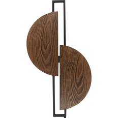 Wood Wall Lights Nowodvorski Sunrise LED Dark Wood Black Wall light