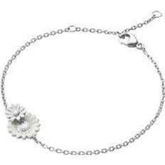 Georg Jensen Jewellery Georg Jensen Stine Goya Daisy Sterling Silver White Enamel Chain Bracelet Silver