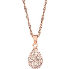 Herr - Roséguld Halsband Grace Rosegoldpläterat silverhalsband glitterdroppe