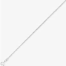 White Gold Necklaces T.H.Baker 9ct White Gold Diamond Cut Oval Necklace CN740-18