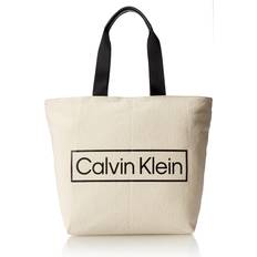 Calvin Klein Totes & Shopping Bags Calvin Klein Selina Key Item Tote, Natural/Black Combo,One Size