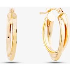 Gold - Hoops Earrings T.H.Baker 9ct Yellow Gold Double Oval Hoop Earrings ER383