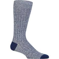 Pantherella Strumpor Pantherella Hamada Linen/Cotton/Nylon Sock Indigo M 41-44