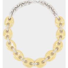 Elegant Kedja-Länk Halsband - Grå