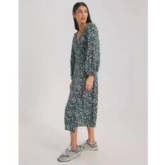 Luipaard Jurken Object Collectors Item Leonora Wrap Midi Dress - Zwart