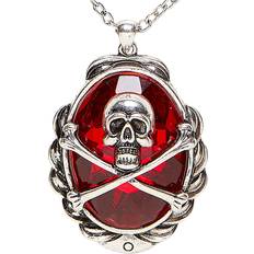 Horror-Shop Piratenkette mit Totenkopf & Knochen für Halloween