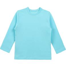 Turquoise T-shirts Lilax Girls' Basic Long Sleeve Round Neck Cotton T-Shirt Turquoise