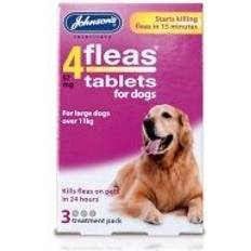 Johnson's Johnson's 4 Flea Tablets for Large Dogs 11kg & Over 3 Pack