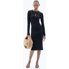 Filippa K Gonne Filippa K jersey-knit pencil skirt women Acetate/Polyester Black