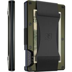 The Ridge Aluminum Matte Olive RFID-Blocking Wallet Strap - Green