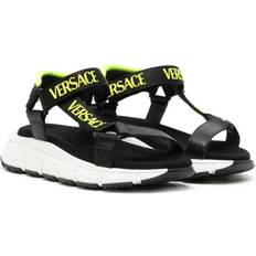 Fabric Sandals Versace Versace Kids logo-print touch-strap sandals kids Leather/Fabric/Rubber Black
