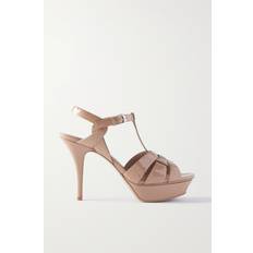 Saint Laurent Blush Pink Platform Sandal Heels - Lyserød