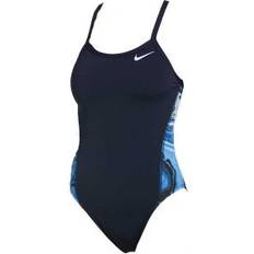 Nike Blue Swimsuits Nike One-piece Racerback Swimsuit Patterned Side