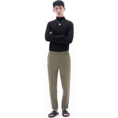 Filippa K Homme Pantalons & Shorts Filippa K Terry pressed-crease slim-cut trousers men Polyester/Spandex/Elastane/Wool Green