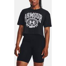 Under Armour Cropped Magliette Under Armour Collegiate Crest Crop Top SS - Grey