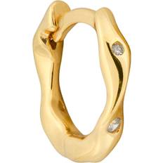 Twist Huggie Small Dam Creoler - Gold