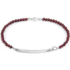 Granater Armband Anchor & Crew Red Garnet Purity Silver and Stone Bracelet
