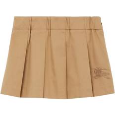 Beige Skirts Burberry Burberry Kids EKD Motif cotton pleated skirt kids Cotton ARCHIVE BEIGE