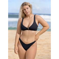 3XL Hauts de bikini Maaji Black Sapphire Victory V Wire Bralette Bikini Top Black