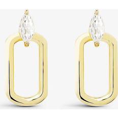 Carat Carat London Womens Gold Tori Yellow-gold Vermeil-plated Sterling-silver and Cubic Zirconia Hoop Earrings