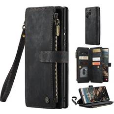 Samsung galaxy s22 ultra 5g CaseMe C30 Multifunktionellt Samsung Galaxy S22 Ultra 5G Plånboksfodral Svart