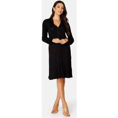 Happy Holly Kläder Happy Holly Viola button dress Black