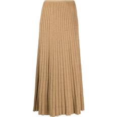 Tory Burch Skirts Tory Burch pleated knit midi skirt women Cotton/Nylon Neutrals