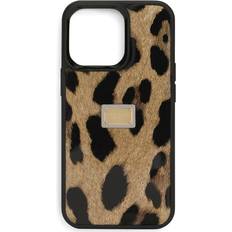 Dolce & Gabbana leopard-print Iphone 13 Pro case cover women CALFSKIN/Polycarbonite/Thermoplastic Polyurethane TPU One Size Black