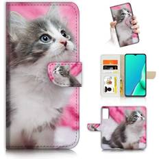 for Samsung A32 5G Only, for Samsung Galaxy A32 5G Only, Designed Flip Wallet Phone Case Cover, A23005 Cute Kitten Cat 23005