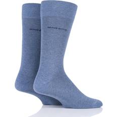 HUGO BOSS S Socks HUGO BOSS Pair Blue Plain 75% Cotton Socks Men's 8.511 Mens