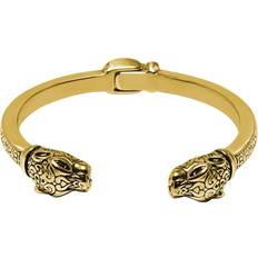 Nialaya Armband Nialaya Men's Gold Plated Panther Bangle Herr Armband
