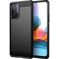 Skalo Xiaomi 11T/11T Pro Armor Carbon Stødsikker TPU-cover Sort