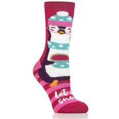 Heat Holders Ladies Lite Christmas Socks Penguin