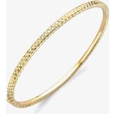 Diamond Bracelets T.H.Baker 9ct Yellow Gold Diamond Cut Bangle BN336