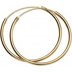 Beginnings Sterling Silver H246 Yell Gold 30mm X 1.5mm Hoop