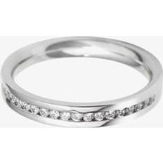 Engagement Rings 9ct White Gold 3.0mm Channel Set Diamond Flat Court Wedding Ring WGH2/3R125 9W HSI-L