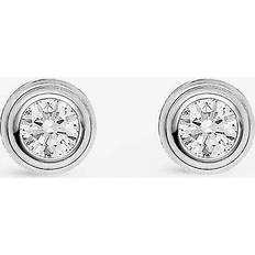 Womens White Gold D'amour 18ct White-gold and 0.09ct Brilliant-cut Diamond Stud Earrings 1SIZE