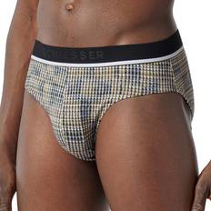 Herre - Svarte Truser Schiesser 3P 95-5 Organic Cotton Briefs, Rio 3-pack Svart Beige bomull Herre