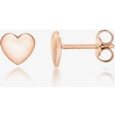 Rose Gold Plated Earrings T.H.Baker Rose Gold-Plated Silver Mini Heart Stud Earrings 8.55.6739