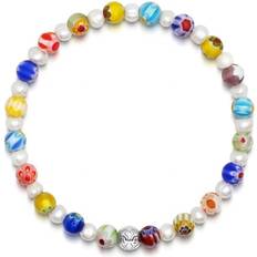 Nialaya Nialaya Jewelry glass pearl-detail bracelet men Baroque Pearl/glass Blue