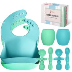 Red Baby Dinnerware Sperric Baby Silicone Feeding Set 8-pcs