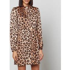 Cras Leopard-Print Recycled Satin Mini Dress 34/UK Multi