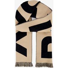 Burberry Schal mit Logo Wolle Beige beige