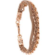 Men - Pink Bracelets Emanuele Bicocchi braid and chain bracelet men Metal Pink