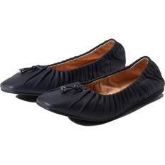 Coach Blue Low Shoes Coach Eleanor Leather Ballet Flats Blue