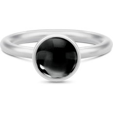 Julie Sandlau Sort Ringe Julie Sandlau Primini ring sølv rhodineret sort onyx krystal