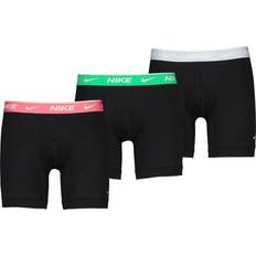 Nike Everyday Cotton Stretch Boxer Brief Shorts 3 Pack - Black