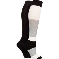 SockShop Bambú Calcetines SockShop Pair Plain and Patterned Bamboo Knee High with Smooth Toe Seams