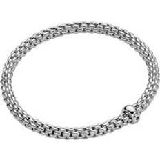 XS Bracelets Fope Solo 18ct White Gold 0.01ct Diamond Flexible Bracelet